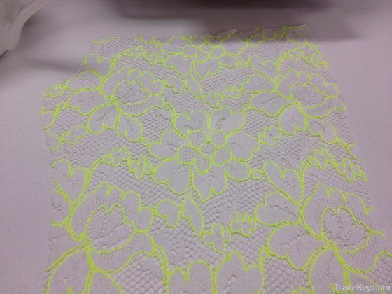 Nylon Spandex Fluorescence Lace Fabric 3099