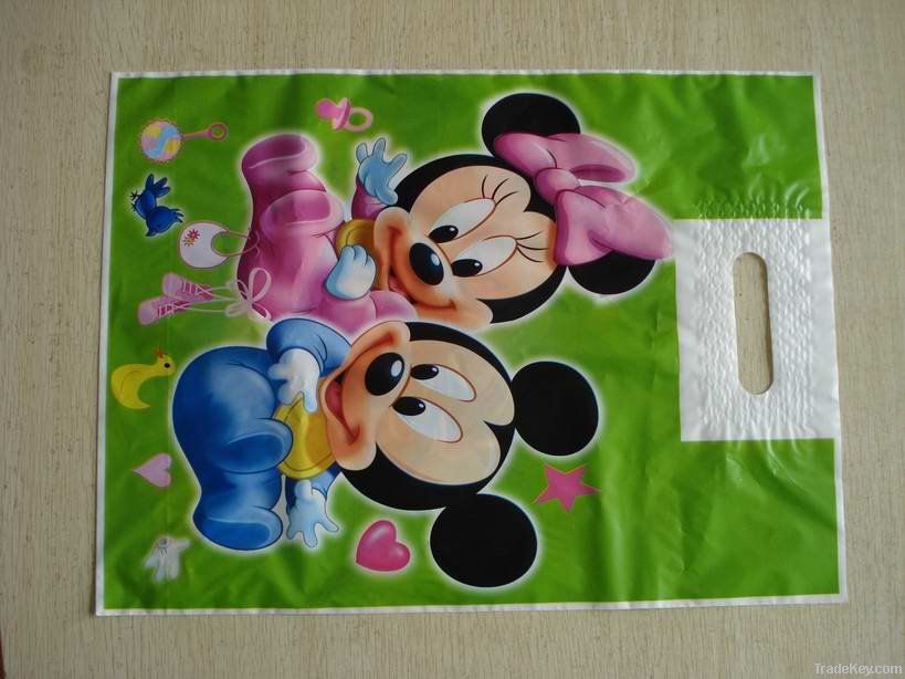 plastic die cut handle bag