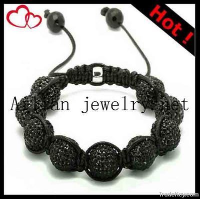 2012 latest Fashion shamballa bracelet with rhinestone