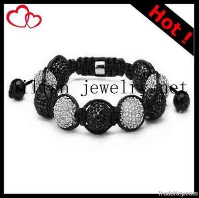 2012 latest Fashion shamballa bracelet with rhinestone