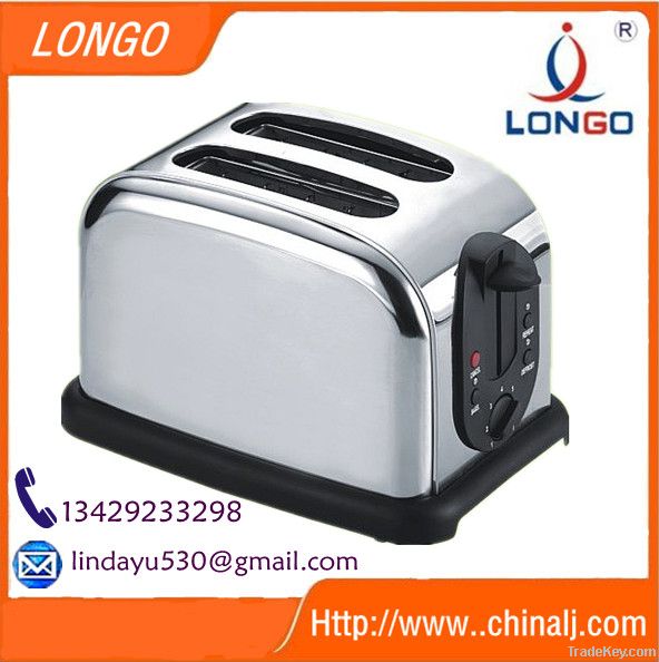 Stainless steel 2-slice electric toaster with CE GS LFGB ROHS UL Model