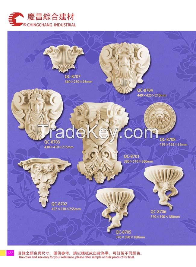 PU ornaments/PU Wall Plaques/PU decorative