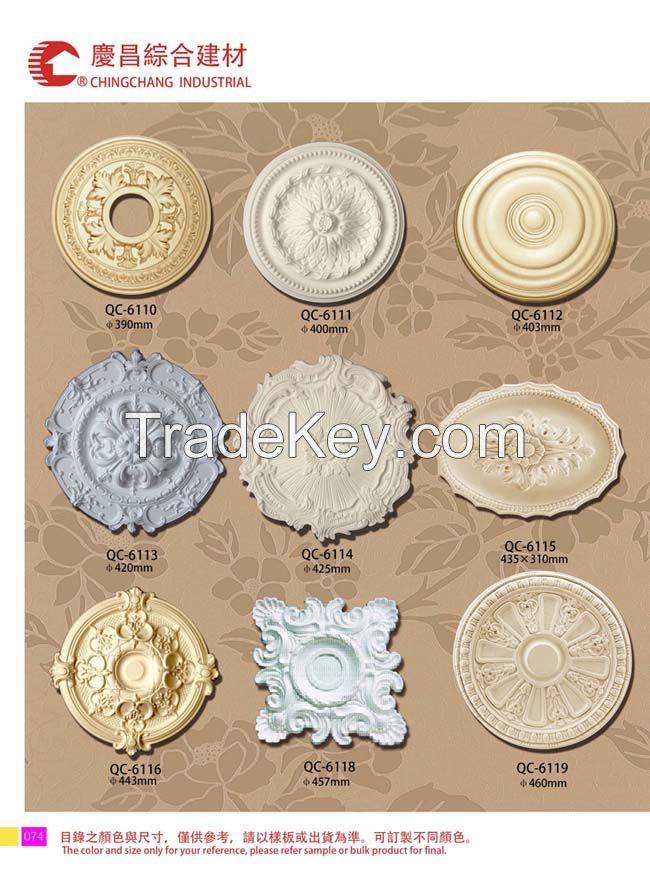 PU ceiling medallions/PU Ceiling Domes/Ceiling Roses