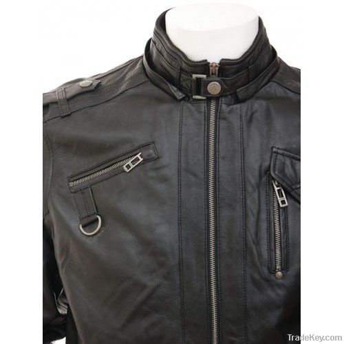 Mens Black Hooded Jacket Reims