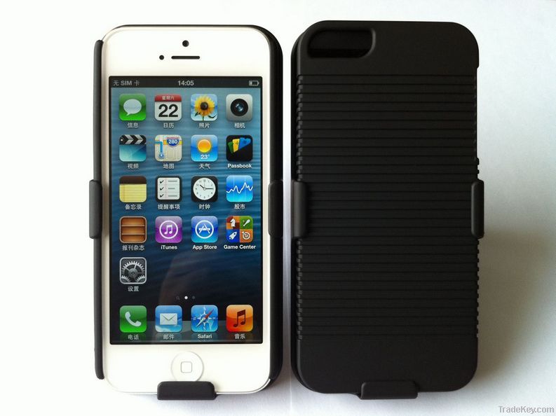 Mobile phone case for iphone 5 with combo holster