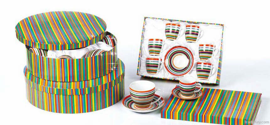 Horizontal stripe cup