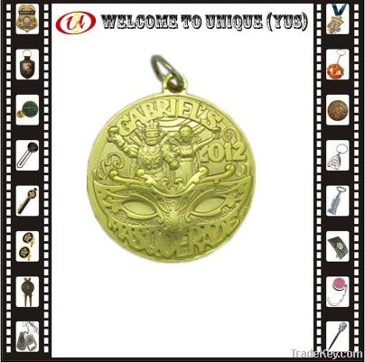 3D Gold queen Antique metal medal souvenir