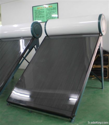 Flat-plate solar water heater-unpressurized