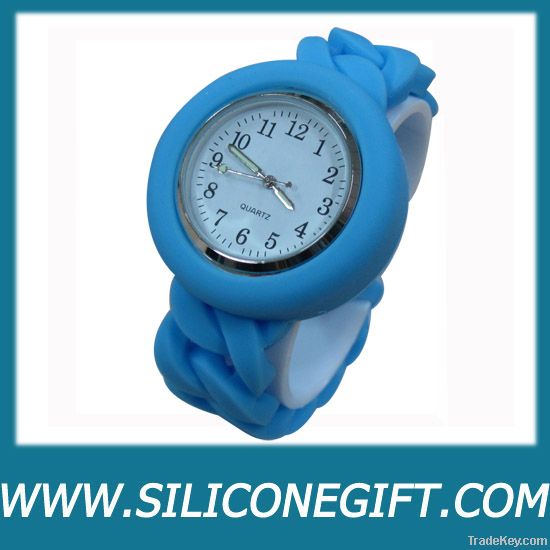 silicone twist chain link strap watches