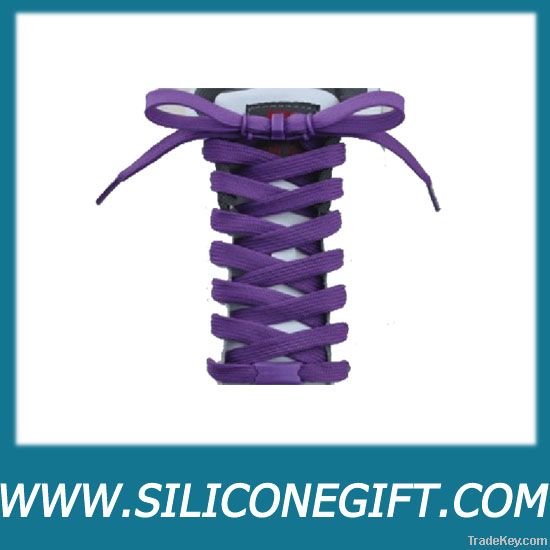 silicone shoelaces with metal aglet end fittings