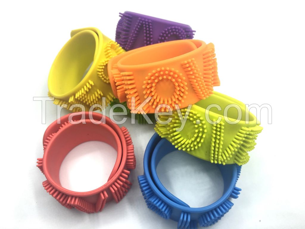 Cheap Custom Blank Silicone Slap Bracelet , Silicone Wristband With Customer Logo
