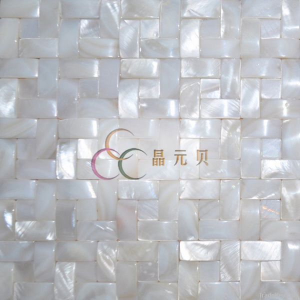 white decorative shell mosaic tile