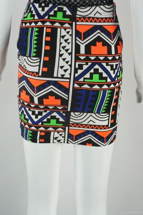 Skirt (Bodycon Fit | Aztec Print )