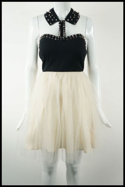 Cute Prom Dress | Halter Studded Bodice