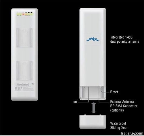 Wireless Bridge NANOSTATION5 (NS5):5.8ghz Cpe 400 Mw with Internal 14