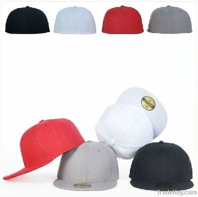 Customized unadjustable flat visor baseball cap