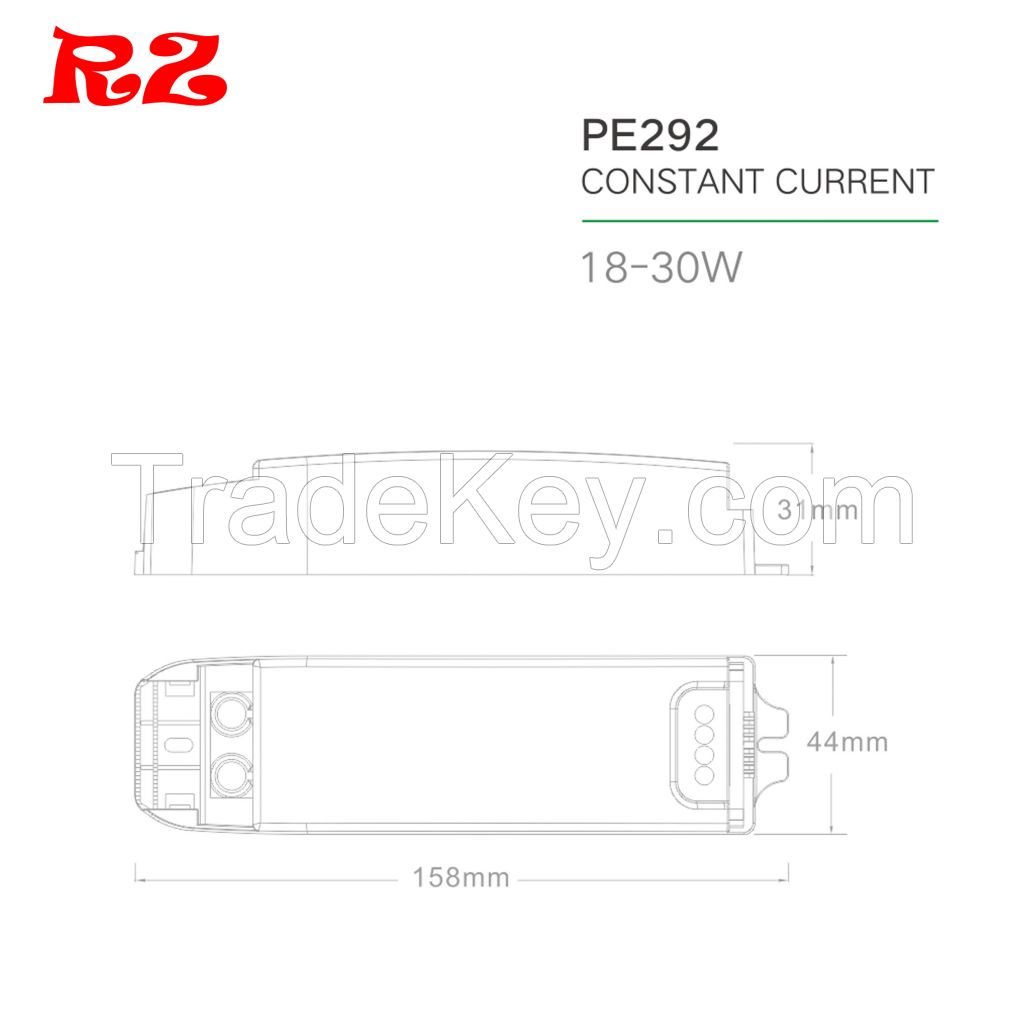 SAA CE ROHS TUV certificated Triac dimmable led driver power supply 24W 25-42v 550ma constant current