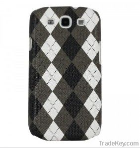 Lattice Faux Leather Coated Back Case Cover for Samsung Galaxy S3 I930