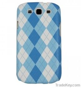 Lattice Faux Leather Coated Back Case Cover for Samsung Galaxy S3 I930