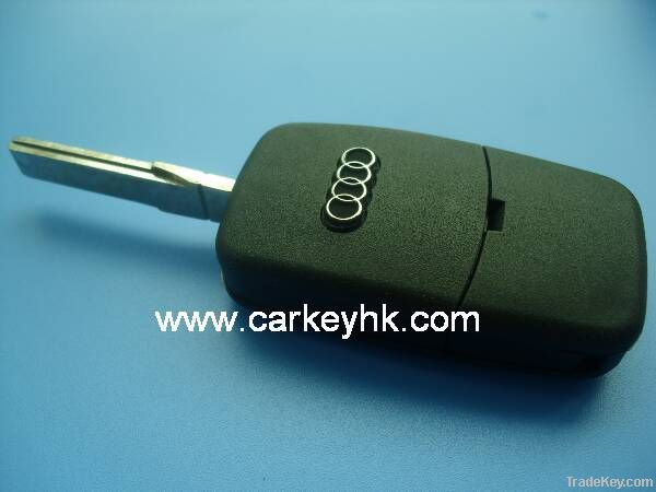 Car key blanks for Audi 2 buttons remote key shell 2032 battery