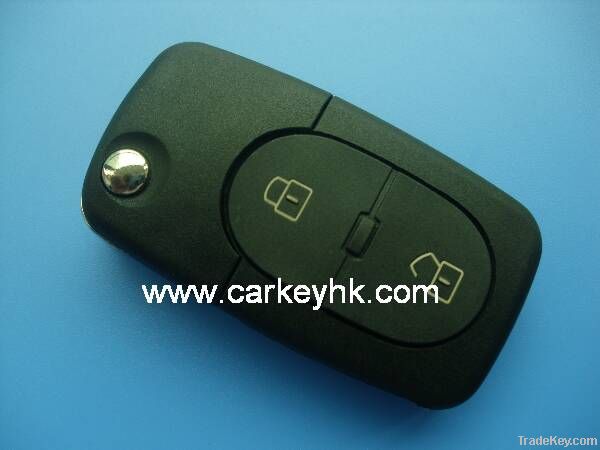 Car key blanks for Audi 2 buttons remote key shell 2032 battery