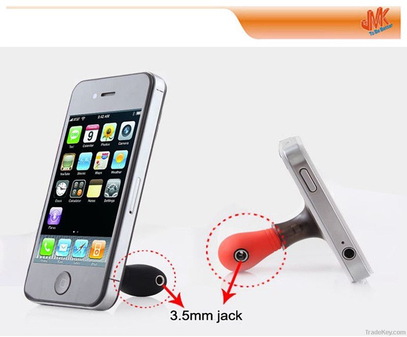 3.5mm jack Stand Earphone Splitter with suction cup smartphones