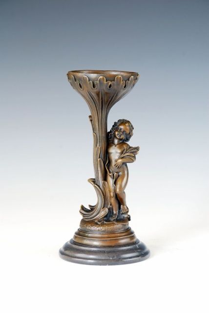 Bronze Candleholder Sculpture