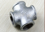 galvanized malleable iron pipe fittings cross