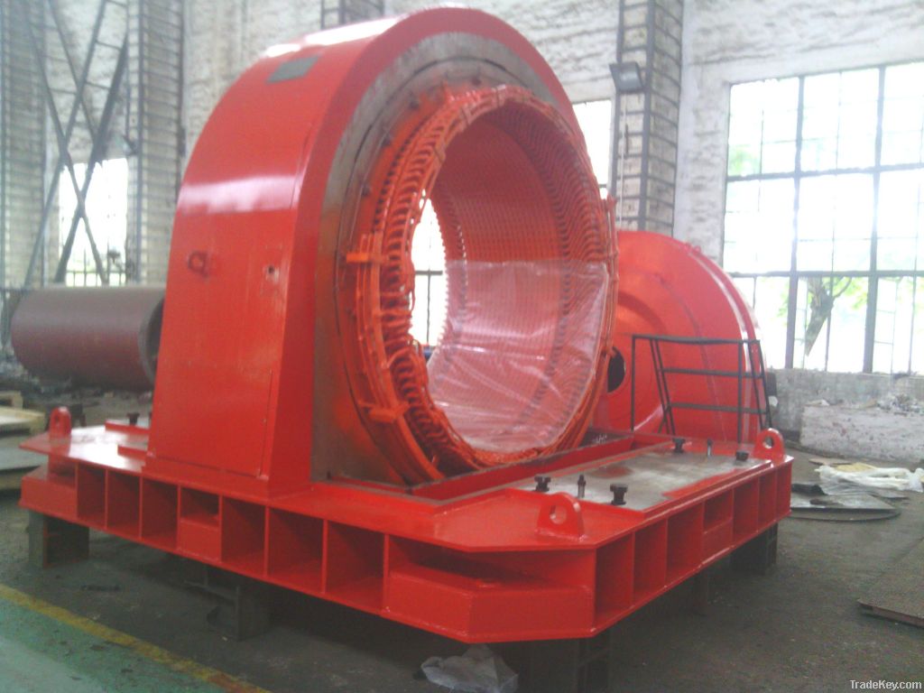 Pelton turbine generating set