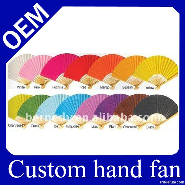 Customizable Folding Paper Fan for promotion