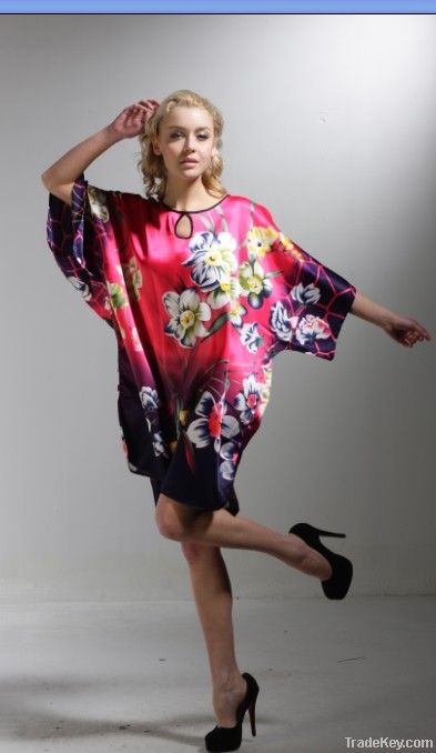 2012 women summer cheap Sexy long satin Nightgown