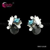 Greatest Design Popular Blue Crystal Stud Earrings Jewelry