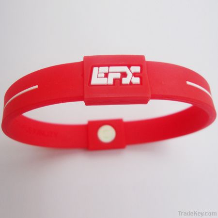 Silicone EFX sport fashion bracelet soft wristband