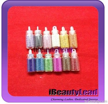 Popular 12 colors tiny caviar nail beads