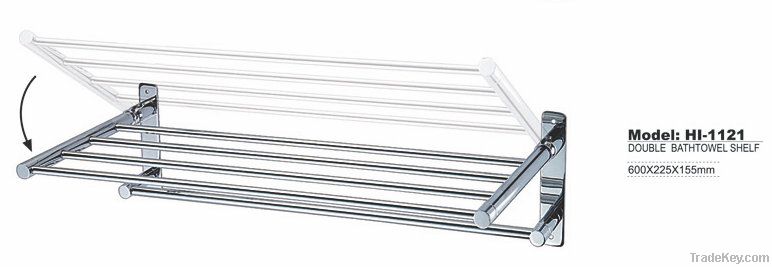 foldable stainless steel towel rack, chrome towel rail