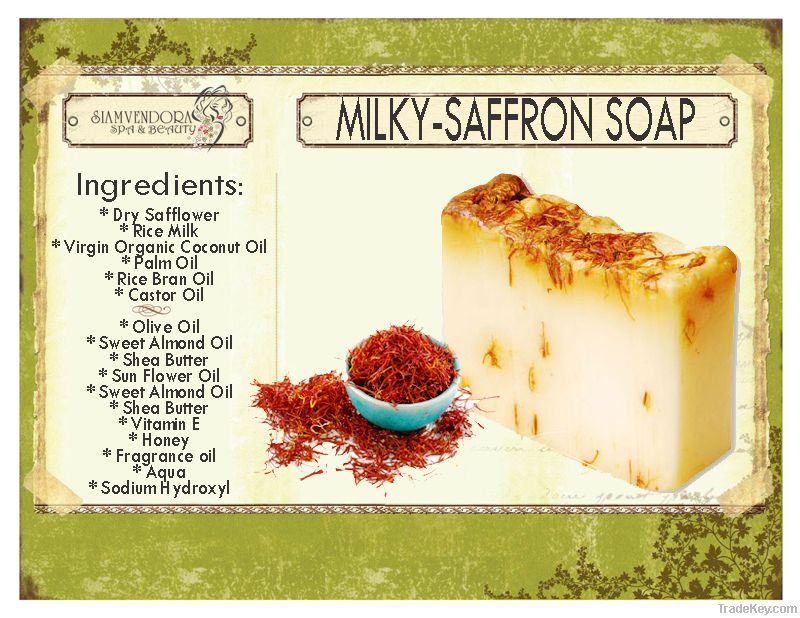 Coconut-Saffron Herbal Soap