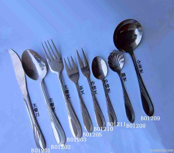 Stainless steel tableware B012 series, stainless steel tableware whole