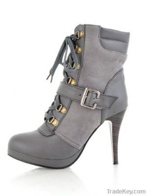 Fashion Antiskid Sole Slipsole Lace-up Boot