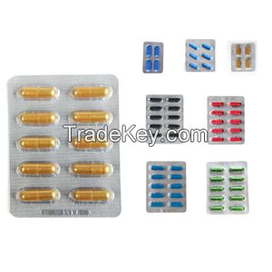 single blister double capsules blister 4 capsules blister  6 capsules blister  10 capsules blister  12 capsules blister  