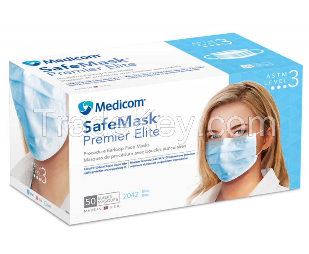CE Certified 3 Ply Disposable Non Woven Surgical Face Masks With Earloop
