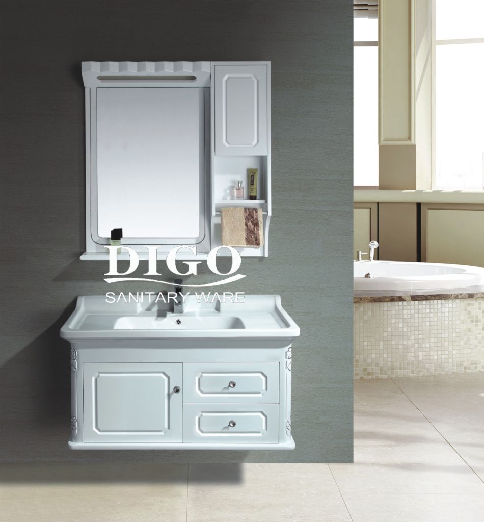 DG-1107 PVC/SOLID WOOD/STEEL/ BATHROOM CABINET VANITY