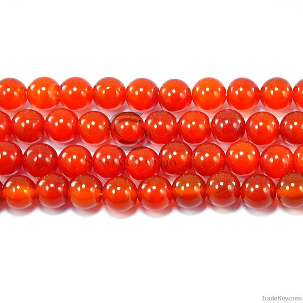 16'' semi- loose bead 8mm round bead red agate for fashion jewelry DIY