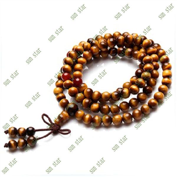 8mm round bead tigereye stone necklace for buddha bead necklace and fa