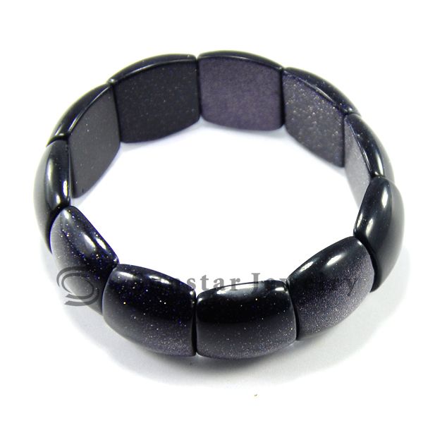 20*22mm rectangle blue sand stone bangle fashion jewelry