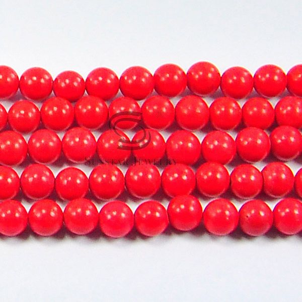 8mm round bead coral semi-precious stone for fashion jewelry DIY