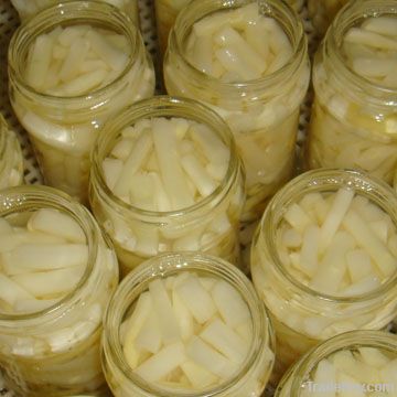 Canned white asparagus