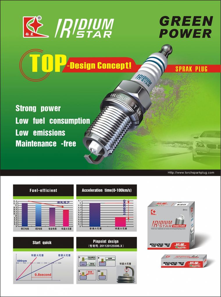 Torch double iridium spark plugs