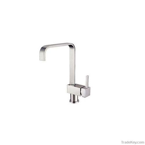 Square single hole kitchen faucet