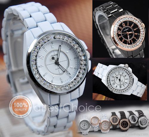 Noble Women's Diamonds Crystal Watch Fashion Vogue Luxury