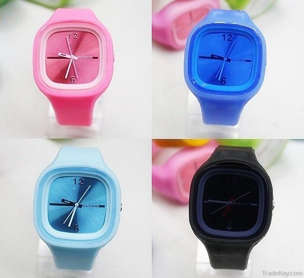 Fashion Jelly ODM Silicon Watch Multicolor Unisex Student Watch